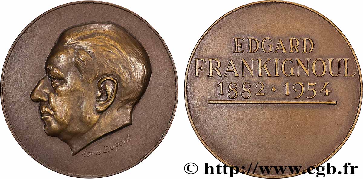 BELGIUM Médaille, Edgard Frankignoul AU