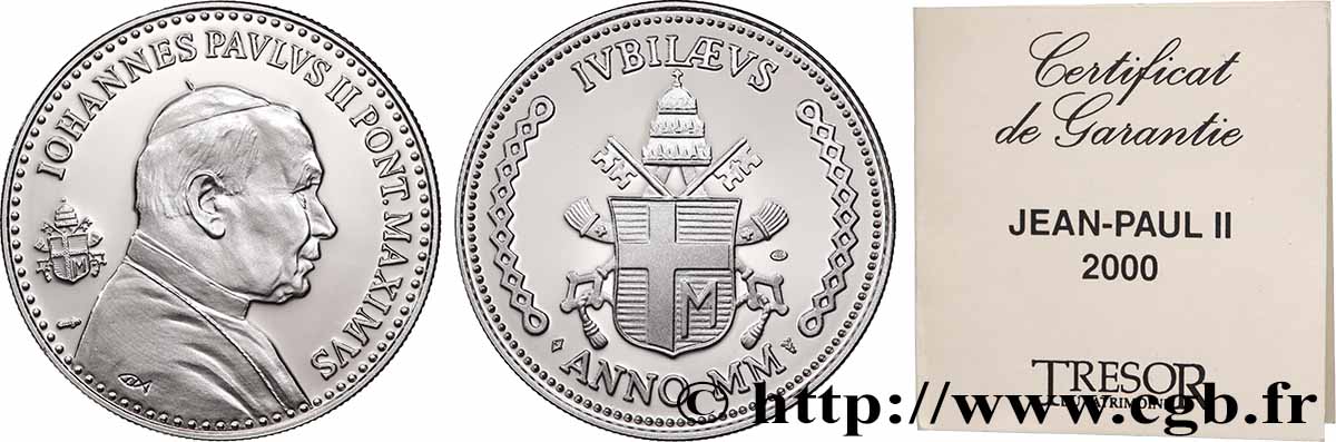 JEAN-PAUL II (Karol Wojtyla) Médaille, Jean-Paul II Polierte Platte