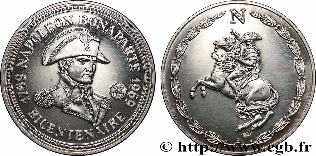 QUINTA REPUBLICA FRANCESA Médaille, Bicentenaire de la naissance de Napoléon Ier MBC+