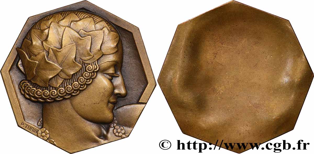 III REPUBLIC Médaille, Nymphe, tirage uniface de l’avers AU