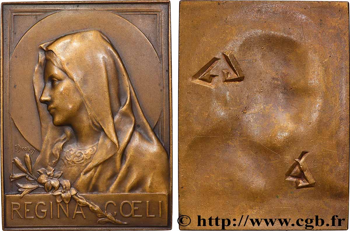 III REPUBLIC Plaquette, Regina coeli AU