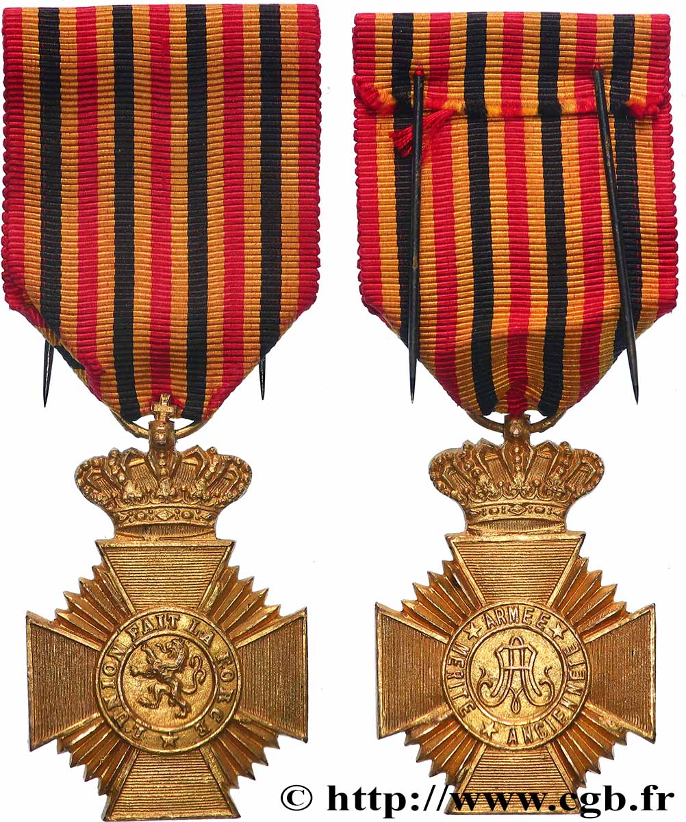 BELGIUM - KINGDOM OF BELGIUM - ALBERT I Médaille, Pour ancienneté, Mérite, Armée AU