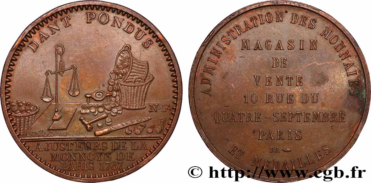 MONNAIE DE PARIS Médaille publicitaire du magasin de la Monnaie de Paris TTB+