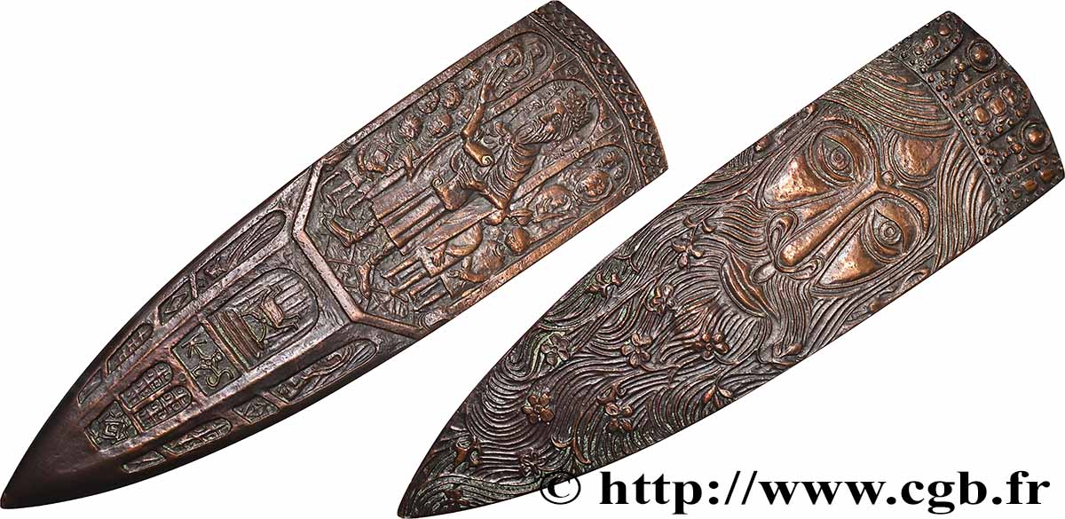 CINQUIÈME RÉPUBLIQUE Médaille, Charlemagne, Forme Coupe-papier SUP
