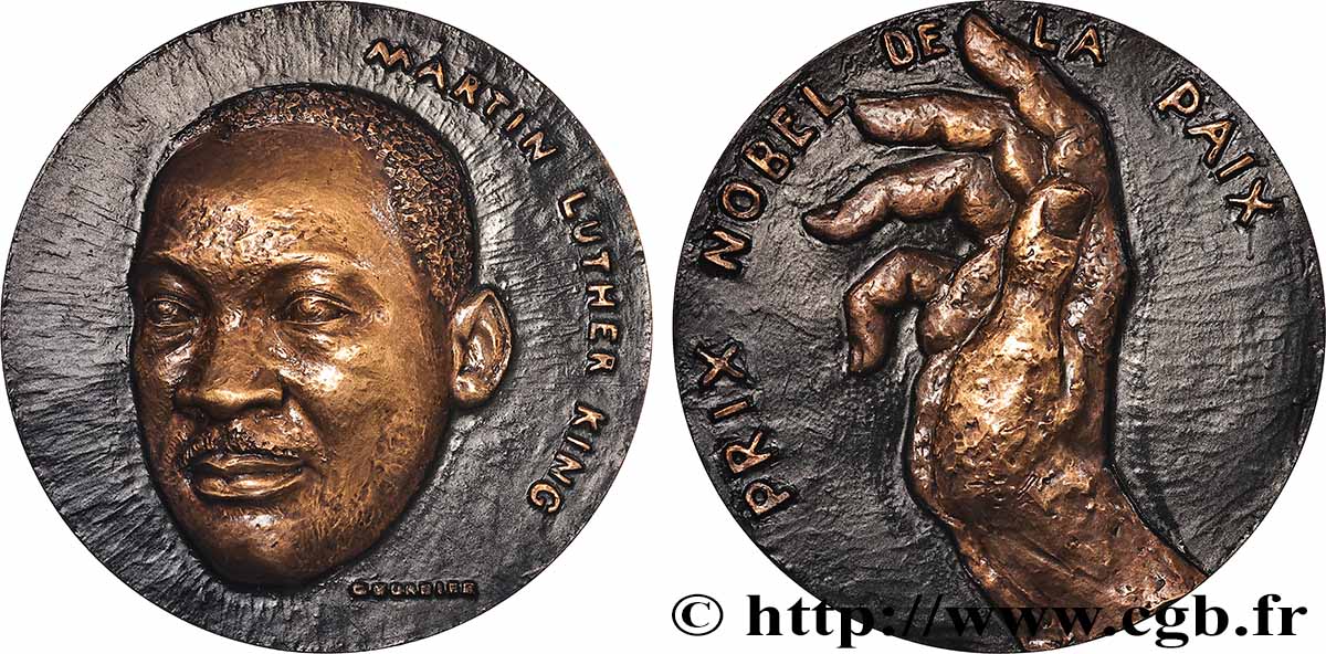 CINQUIÈME RÉPUBLIQUE Médaille, Martin Luther King SUP