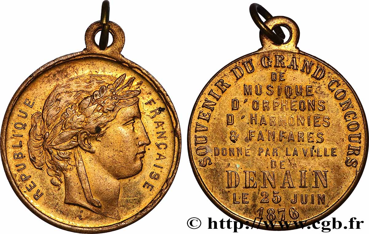 DRITTE FRANZOSISCHE REPUBLIK Médaille, Souvenir du grand concours de musique fVZ