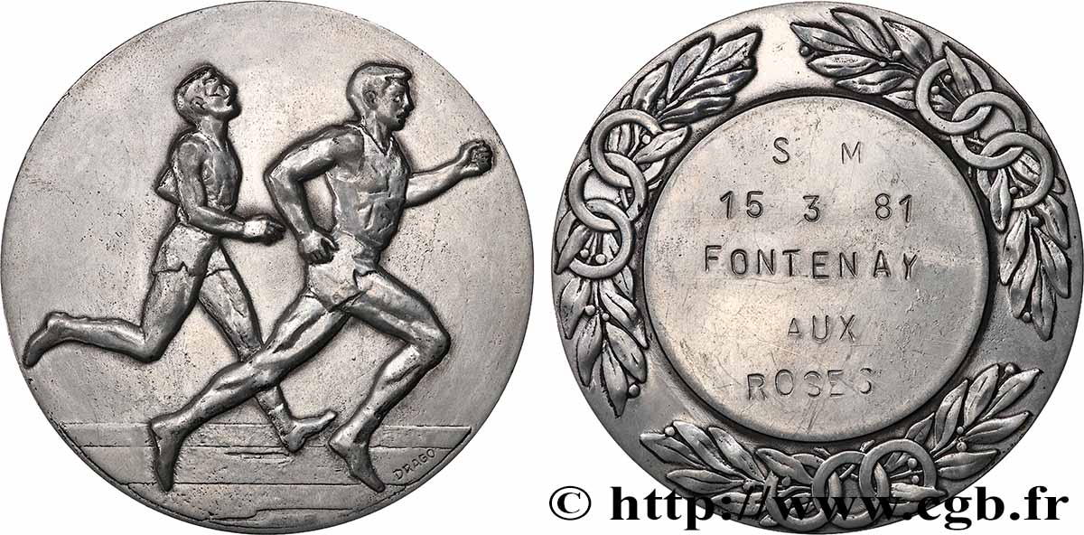 CINQUIÈME RÉPUBLIQUE Médaille, Course TTB+