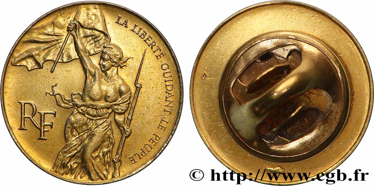 FUNFTE FRANZOSISCHE REPUBLIK Médaille, La liberté guidant le peuple fVZ