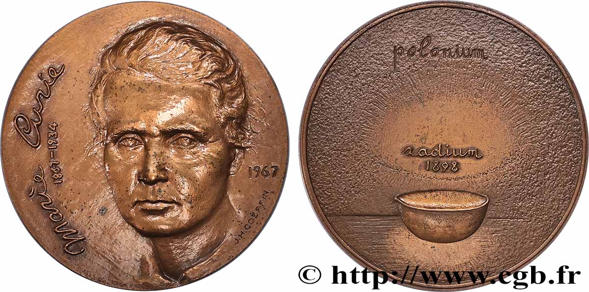 SCIENCES & SCIENTIFIQUES Médaille, Marie Curie MBC+