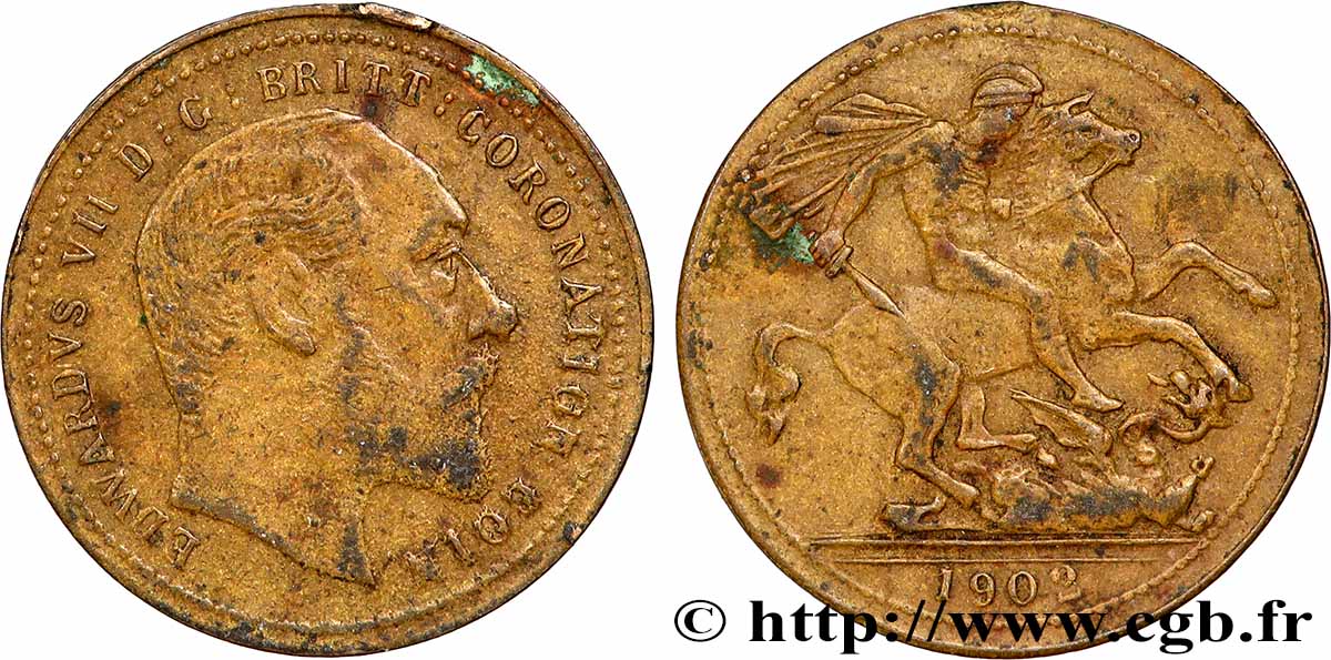 GRANDE-BRETAGNE - ÉDOUARD VII Médaille, Couronnement q.SPL