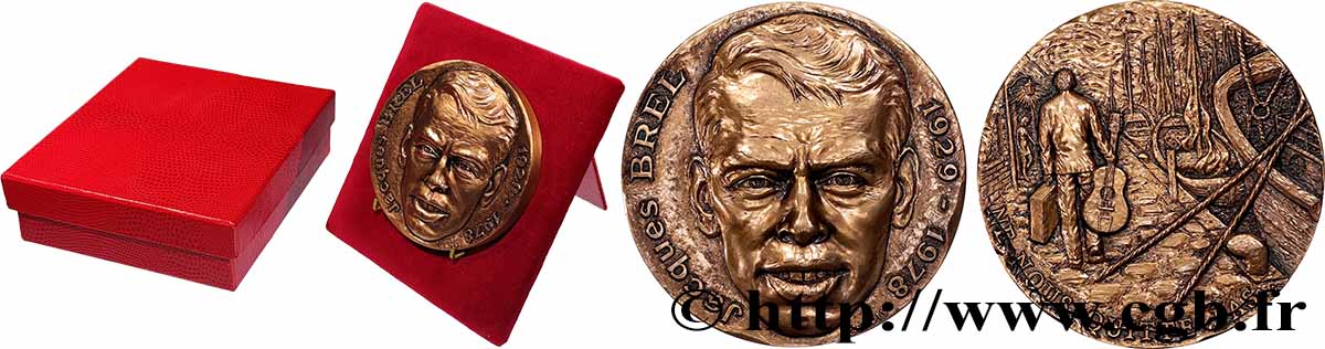 ARTISTES : GRAVEURS, PEINTRES, SCULPTEURS, DESSINATEURS Médaille, Jacques Brel SPL
