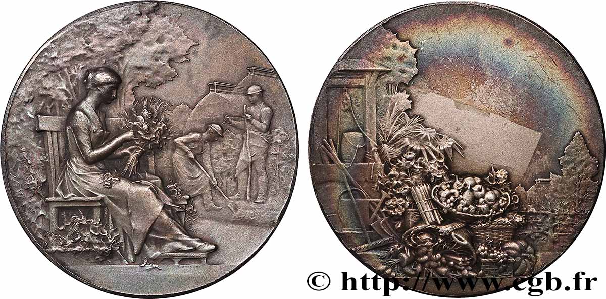 III REPUBLIC Médaille, Société d’horticulture AU