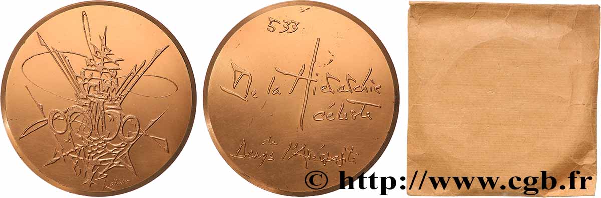 CINQUIÈME RÉPUBLIQUE Médaille, Denys l’aréopagite : de la hiérarchie céleste SUP