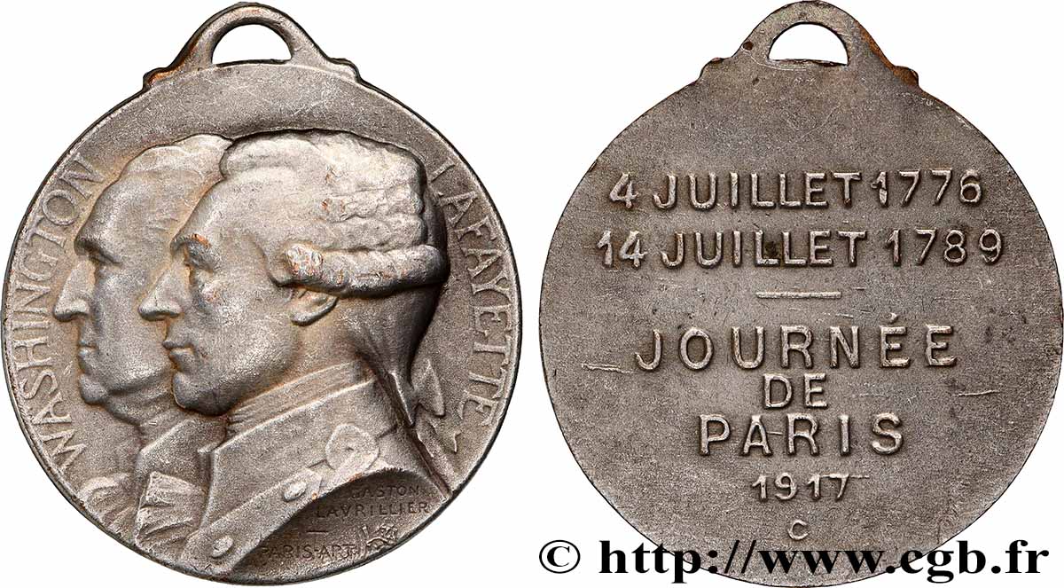 III REPUBLIC Médaille, Journée de Paris AU