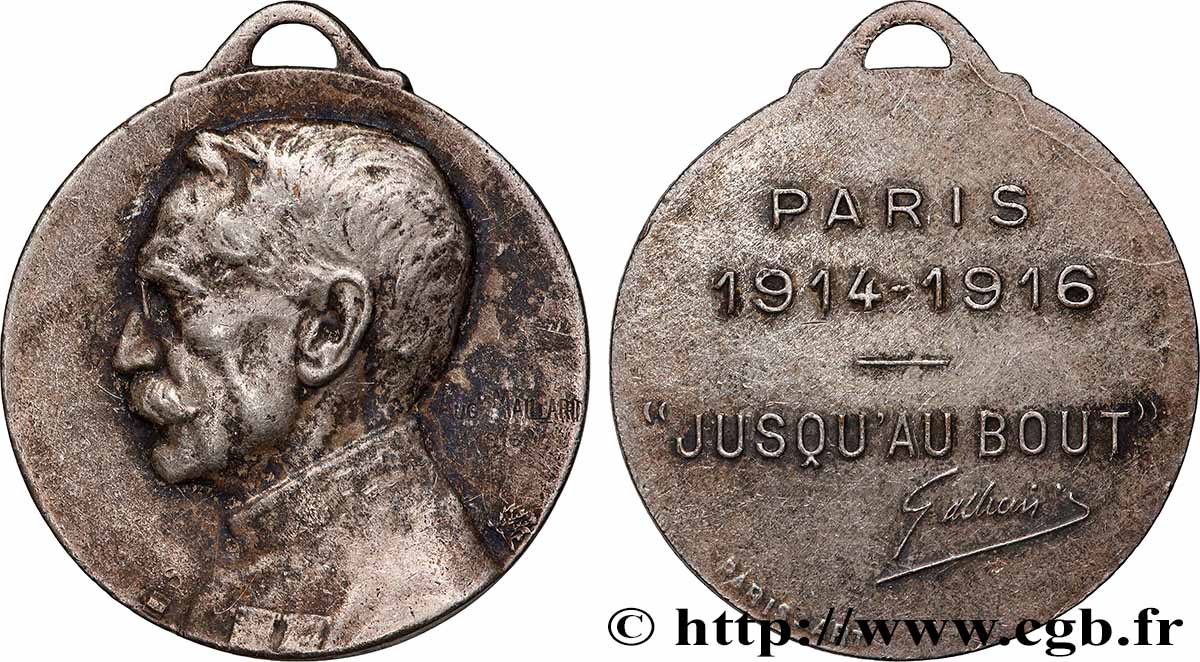 DRITTE FRANZOSISCHE REPUBLIK Médaille “Jusqu’au bout” du général Gallieni SS
