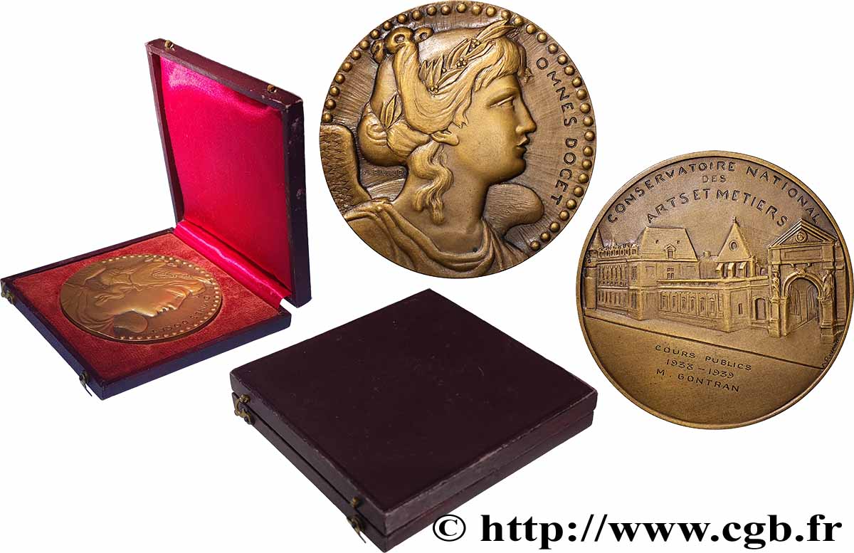 ARTS ET MÉTIERS - ÉCOLES Médaille, Omnes Docet, Conservatoire national des arts et métiers VZ