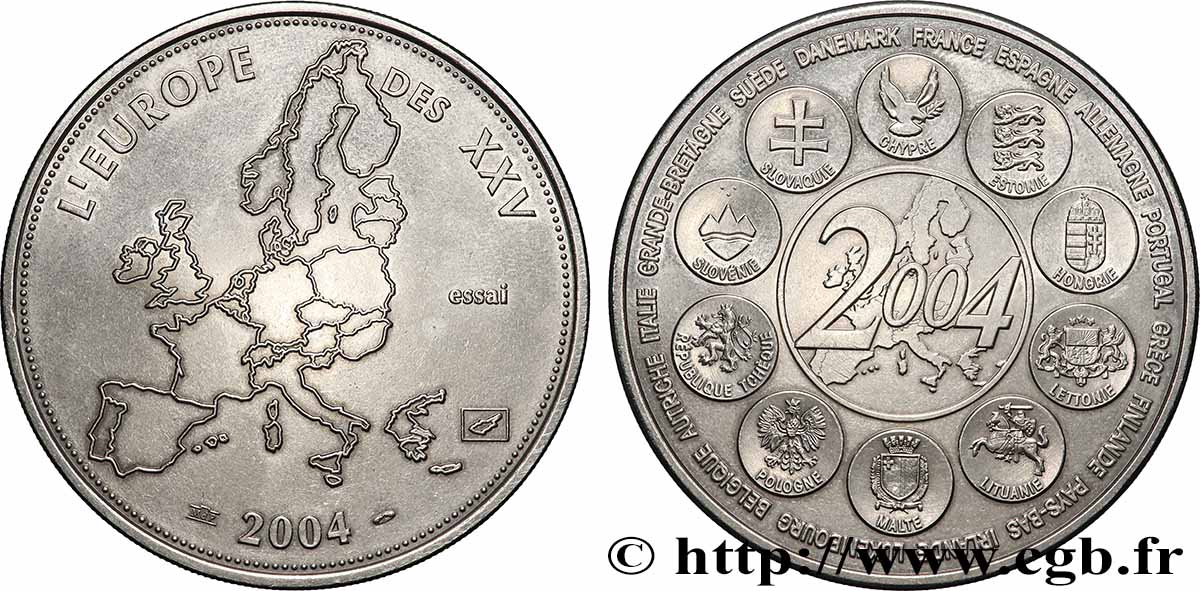 EUROPA Médaille, Essai, L’Europe des XXV fVZ