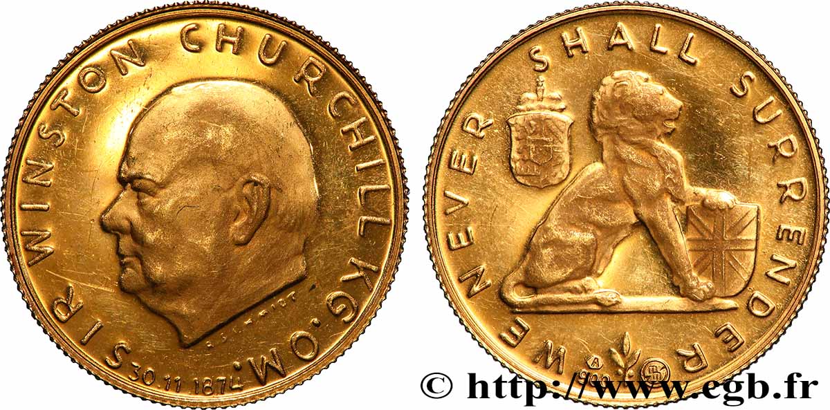 GREAT-BRITAIN - ELIZABETH II Médaille, Winston Churchill AU