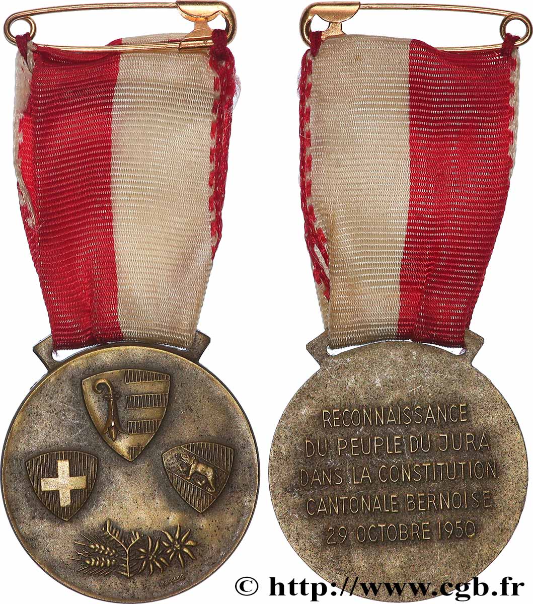 SUISSE - CANTON DE BERNE Médaille, Constitution cantonale bernoise AU