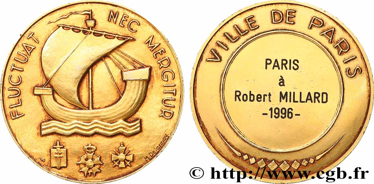 FUNFTE FRANZOSISCHE REPUBLIK Médaille, Ville de Paris fVZ