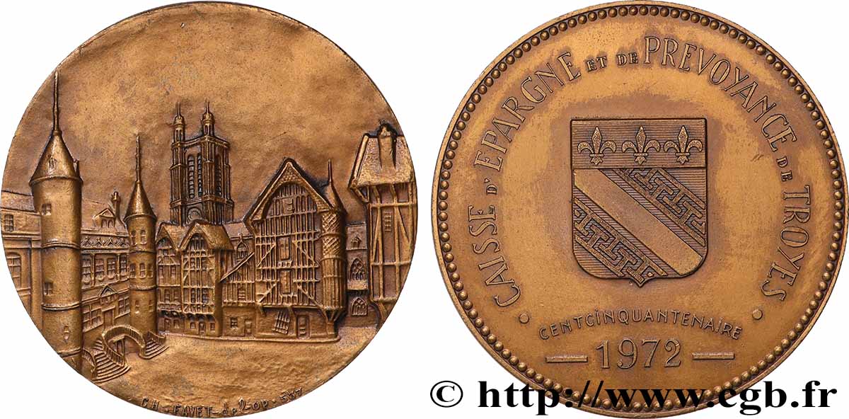 FUNFTE FRANZOSISCHE REPUBLIK Médaille, Caisse d’épargne et de la prévoyance fVZ