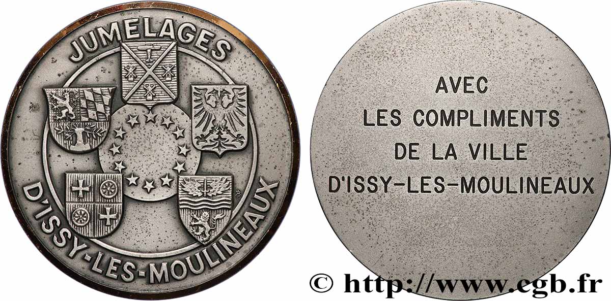 QUINTA REPUBBLICA FRANCESE Médaille, Jumelages d’Issy les Moulineaux q.SPL