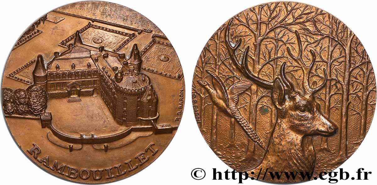 MONUMENTS ET HISTOIRE Médaille, Château de Rambouillet TTB+/SUP