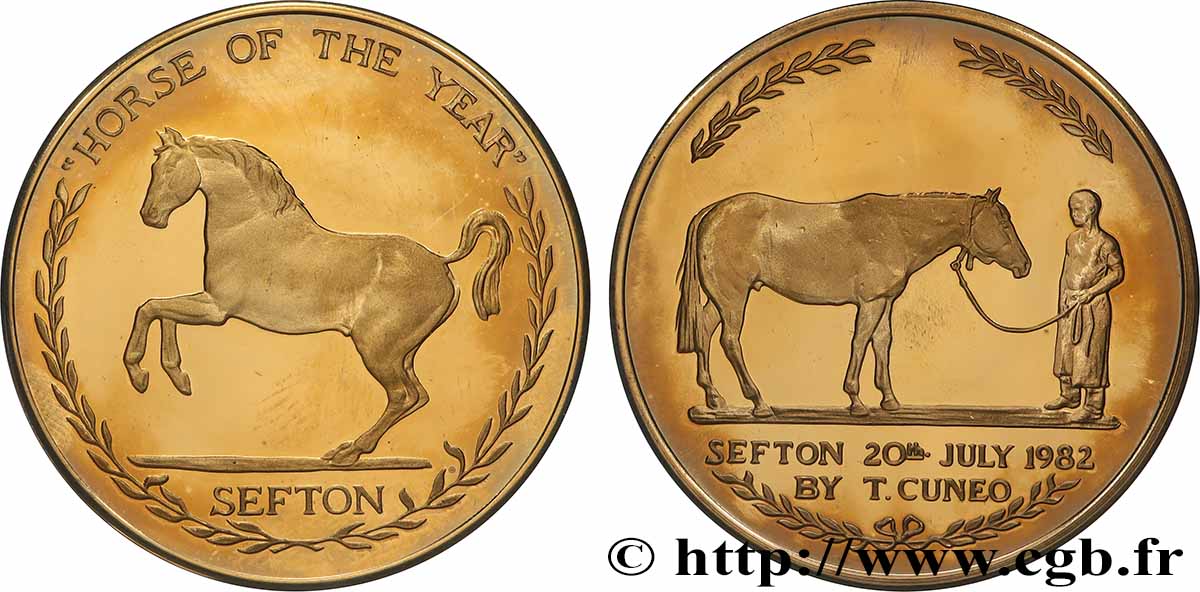 UNITED STATES OF AMERICA Médaille, Cheval de l’année AU