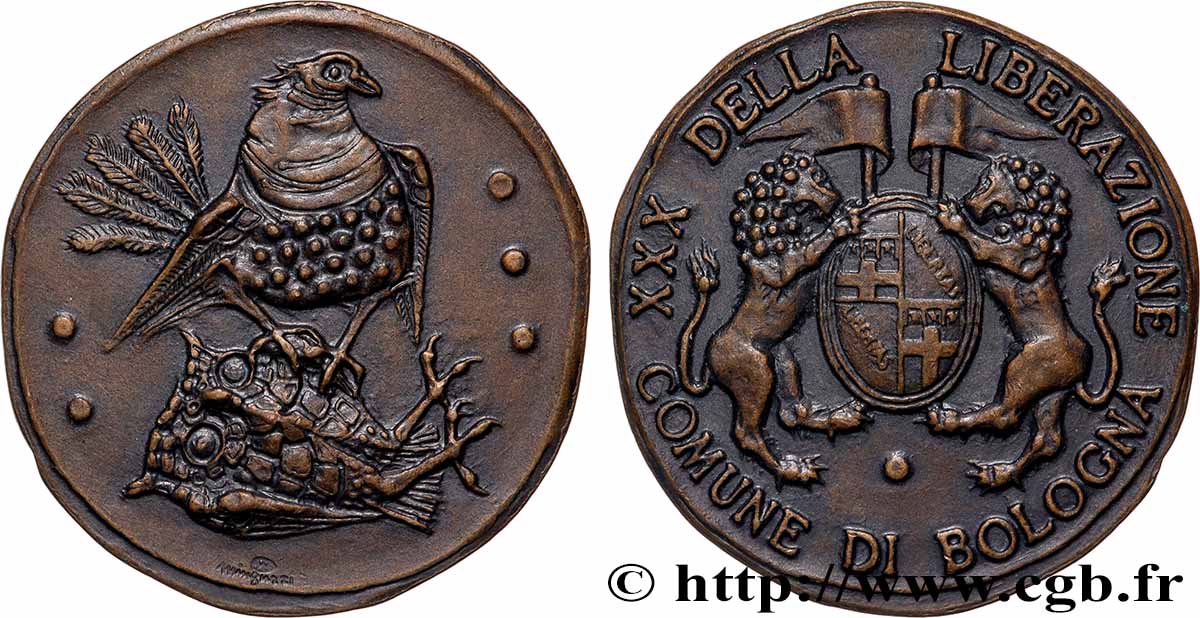 ITALY Médaille, Commune de Bologne AU