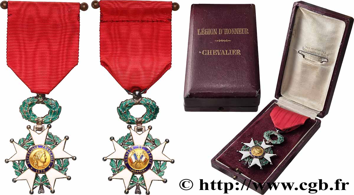 TROISIÈME RÉPUBLIQUE Légion d’Honneur - Chevalier SUP