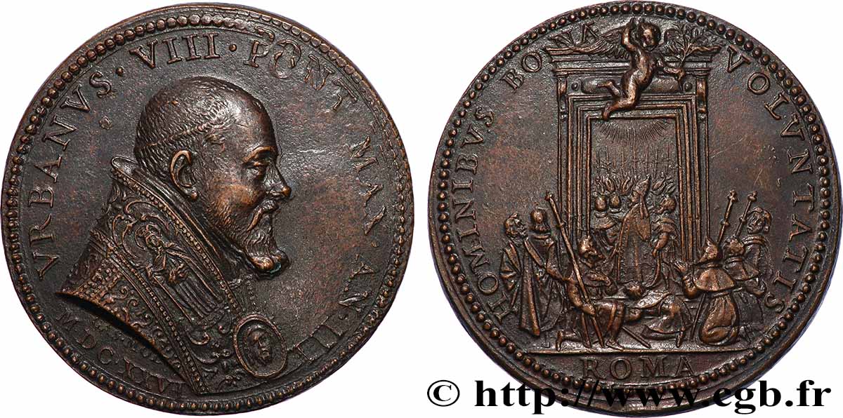 ITALIEN - KIRCHENSTAAT - URBAIN VIII (Maffeo Barberini) Médaille, Ouverture de la Porte Sainte fVZ