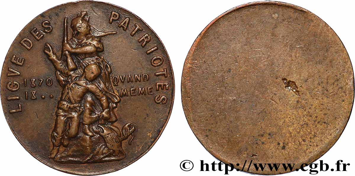 TIR ET ARQUEBUSE Médaille, Ligue des patriotes TTB