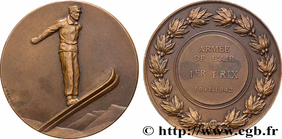 ETAT FRANÇAIS Médaille, Armée de l’air, 1er prix EBC/MBC+