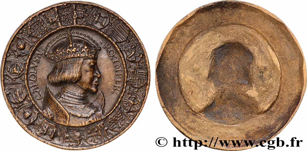 CHARLES QUINT Fonte postérieure, Empereur Charles V q.SPL