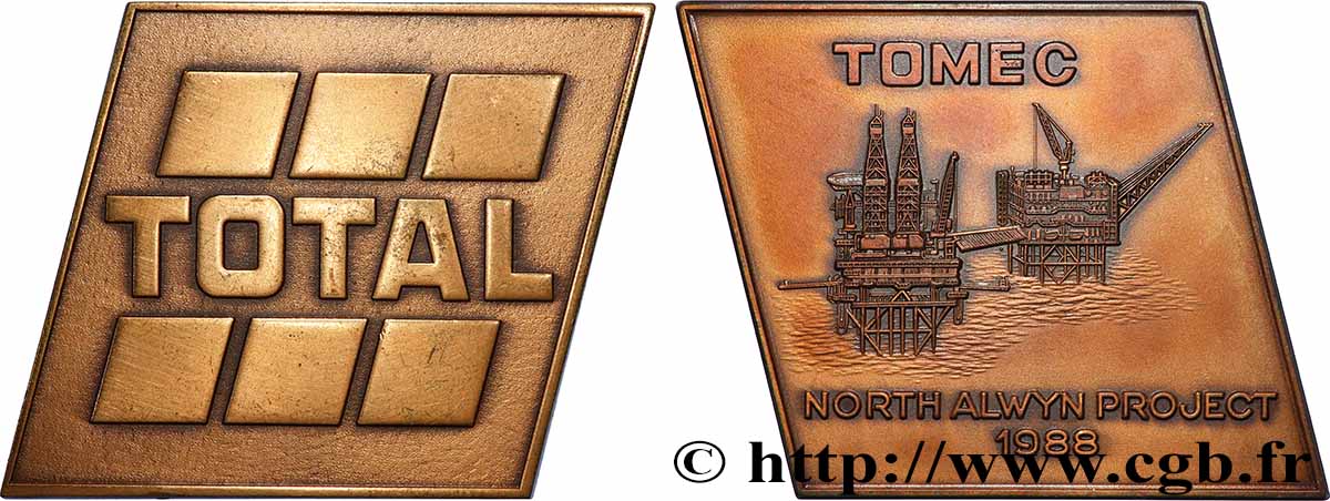 GROSSBRITANNIEN  - ELIZABETH II. Plaquette, TOTAL, North Alwyn Project fVZ