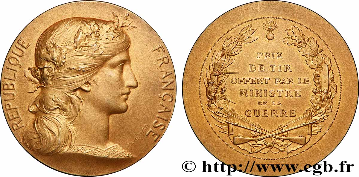 III REPUBLIC Médaille, Prix de tir offert AU