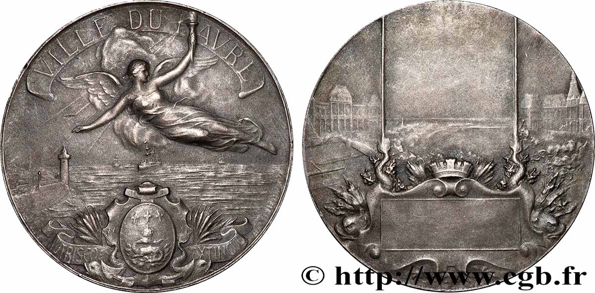 III REPUBLIC Médaille, Récompense, Le Havre AU