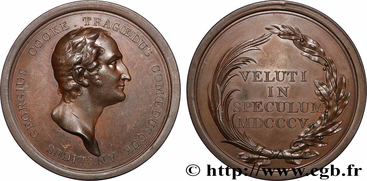 GRANDE-BRETAGNE - GEORGES III Médaille, Georges Frederick Cooke TTB+/SUP