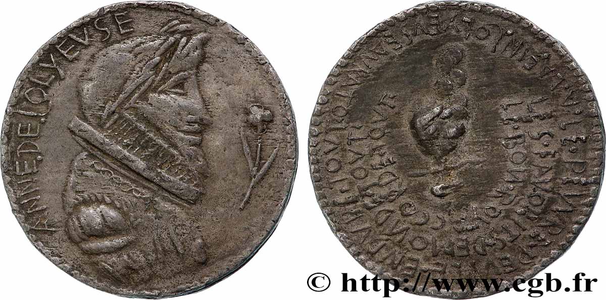 HENRY III Médaille, Anne de Joyeuse XF