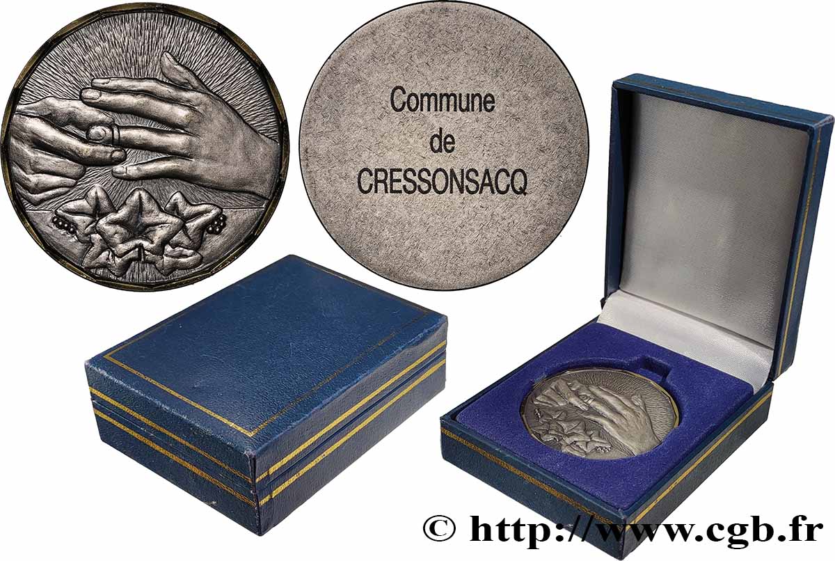 VILLES ET MAIRIES Médaille, Commune de Cressonsacq XF