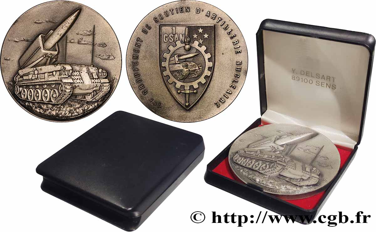 QUINTA REPUBBLICA FRANCESE Médaille, 1er groupement de soutien d’artillerie nucléaire q.SPL