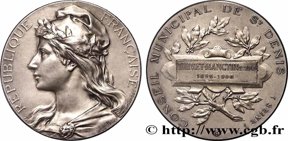 III REPUBLIC Médaille, Conseil municipal AU