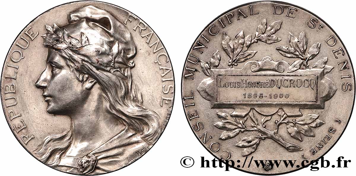 III REPUBLIC Médaille, Conseil municipal XF