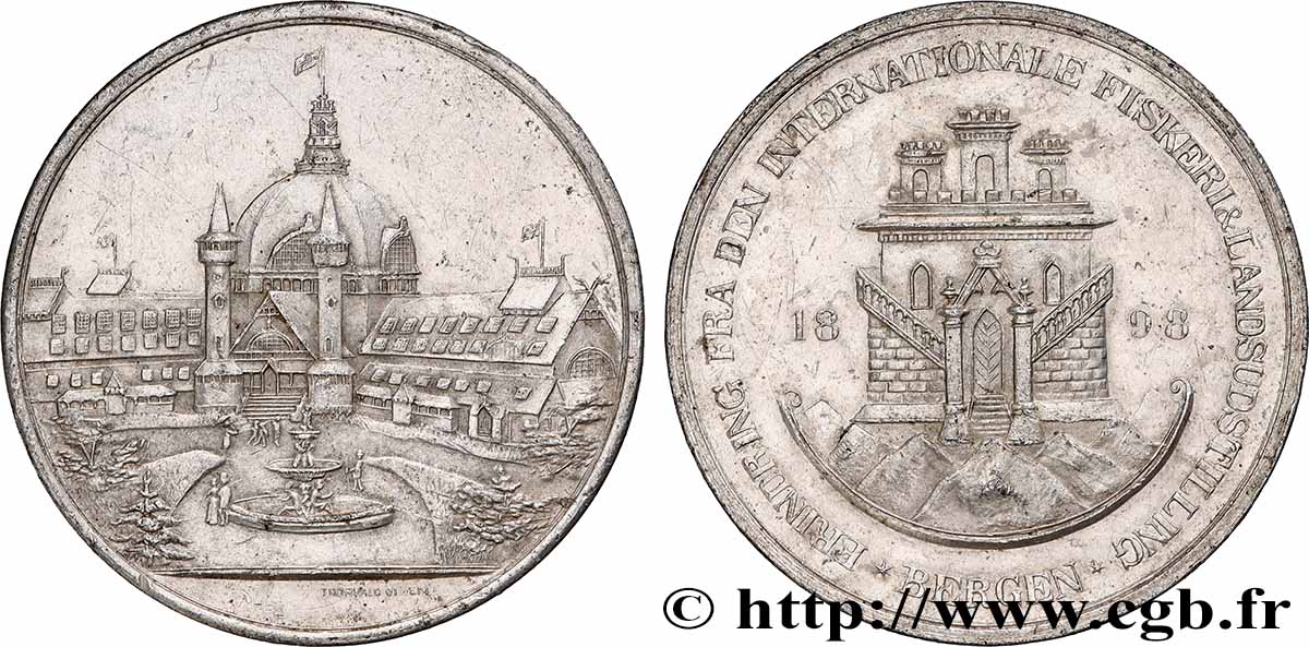 NORVÈGE Médaille, Souvenir du salon international de la pêche et du paysage SS