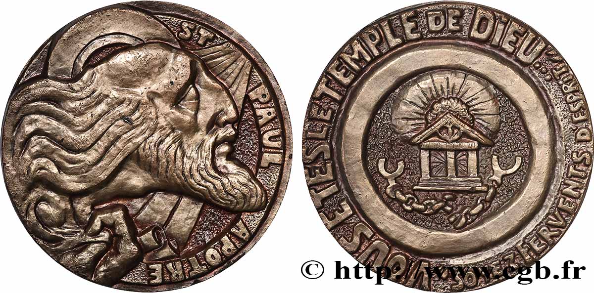 QUARTA REPUBBLICA FRANCESE Médaille, Saint Paul apôtre SPL