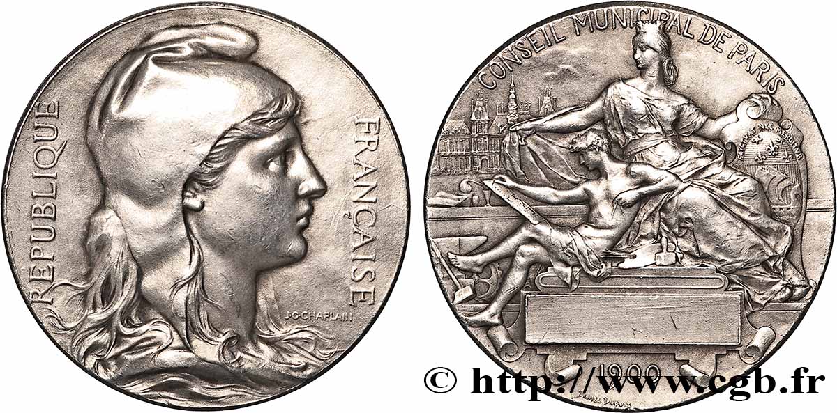 III REPUBLIC Médaille, Conseil municipal XF