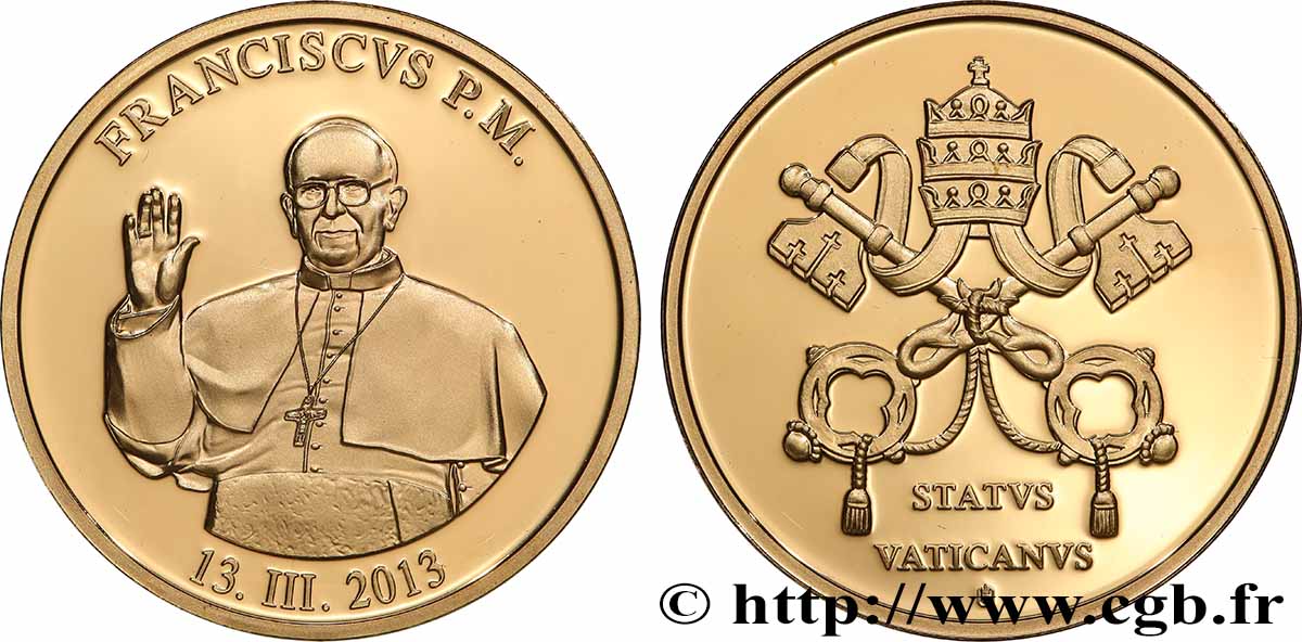 VATICAN ET ÉTATS PONTIFICAUX Médaille, Pape François TTB+