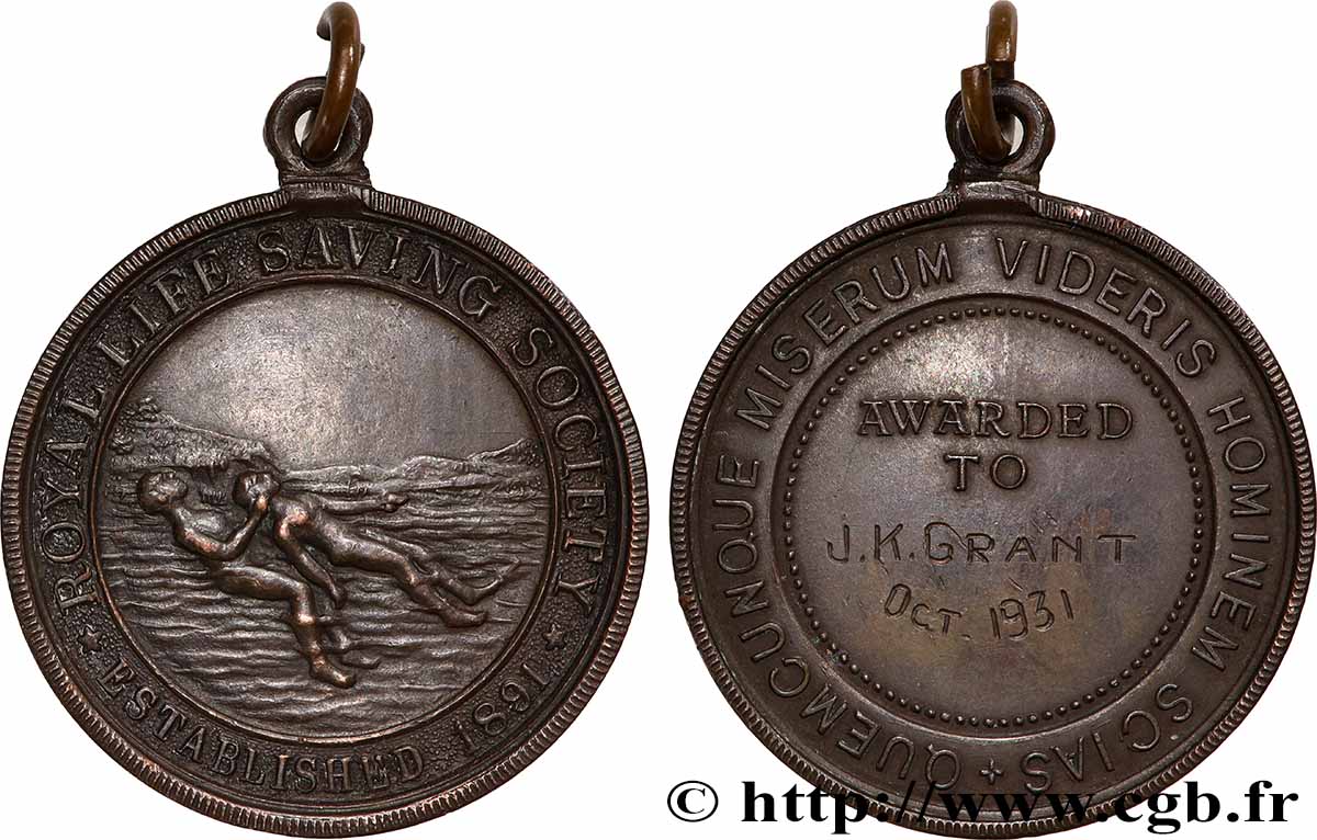 GRANDE-BRETAGNE - GEORGES VI Médaille, Société royale de sauvetage AU