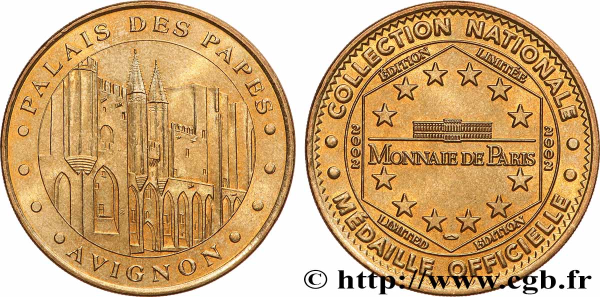 TOURISTIC MEDALS Médaille touristique, Palais des papes AU
