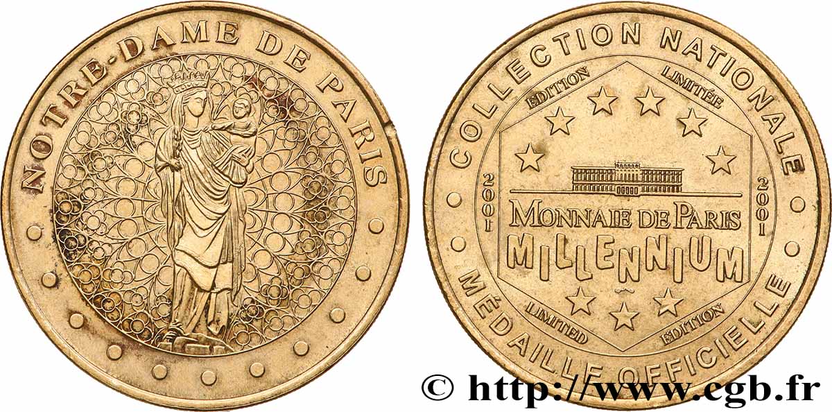 TOURISTIC MEDALS Médaille touristique, Notre-Dame de Paris q.SPL